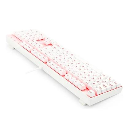 Imagem de Teclado Mecânico Redragon Mitra Branco Switch Azul K551W