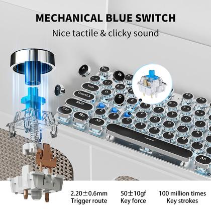 Imagem de Teclado Mecânico Sem Fio EWEADN TK950 Bluetooth - Preto