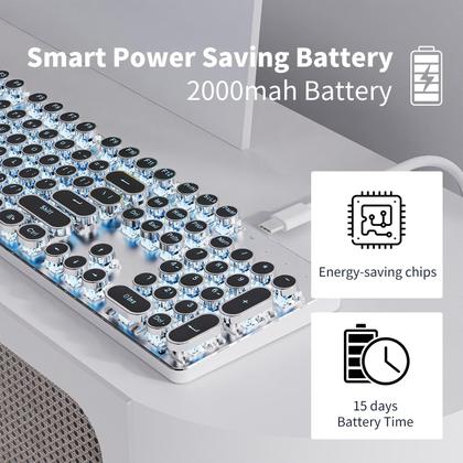 Imagem de Teclado Mecânico Sem Fio EWEADN TK950 Bluetooth - Preto