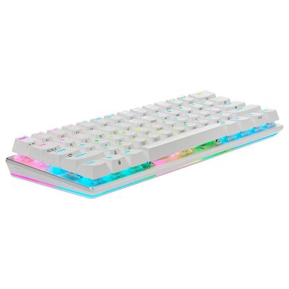 Imagem de Teclado Mecânico Sem Fio Gamer Corsair K70 PRO, Mini Wireless, CHERRY MX Speed Switch, 100% anti-ghosting, US, Branco - CH-9189114-NA