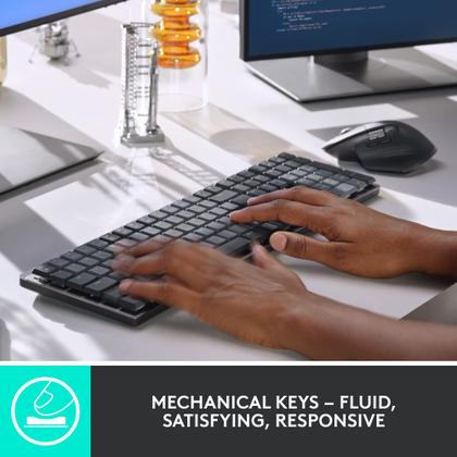 Imagem de Teclado Mecânico Sem Fio Logitech MX com Retroiluminação Bluetooth