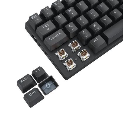 Imagem de Teclado Mecânico T-Dagger Arena Pro Sem Fio Rainbow 60% Switch Marrom Preto - T-TGK321PRO-BR PT