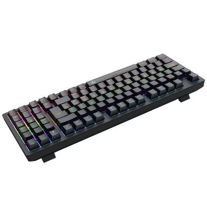 Imagem de Teclado Mecânico T-Dagger Holysword Rainbow Sem Fio Switch Marrom 1800 Compact Preto - T-TGK331-BR