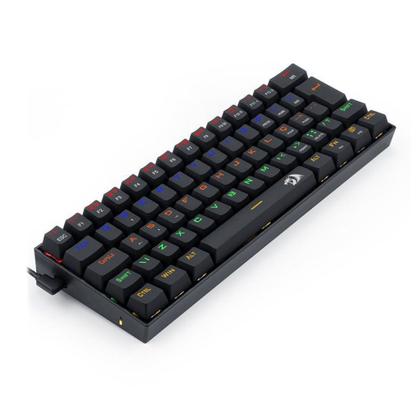 Imagem de Teclado mecanico usb gamer lakshmi rainbow switch red redragon k606r preto
