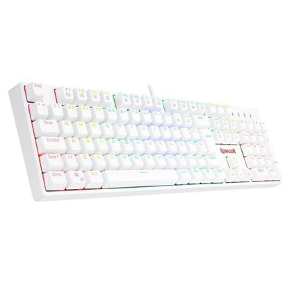 Imagem de Teclado mecanico usb gamer surara pro switch azul redragon k582w-rgb-pro branco