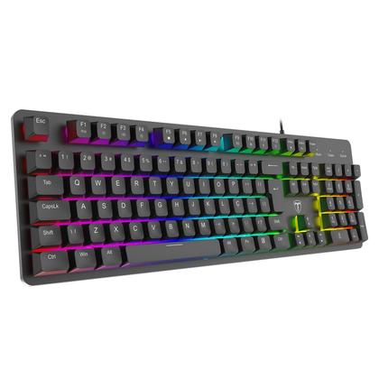 Imagem de Teclado Membrana Gamer T-Dagger Echo RGB Preto T-TGK109 ABNT2