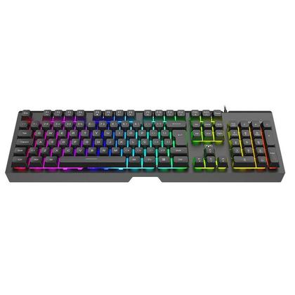 Imagem de Teclado Membrana T-dagger Nova RGB Full Size USB ABNT2 Preto - T-TGK110