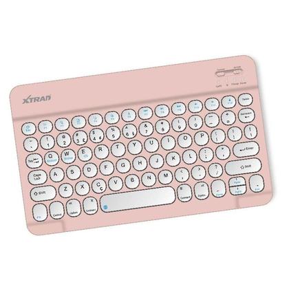 Imagem de Teclado Mouse Bluetooth Slim Compatível Samsung Tablet Rosa