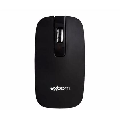 Imagem de Teclado Mouse Kit Home Office Sem Fio Preto Exbom BK-S1000