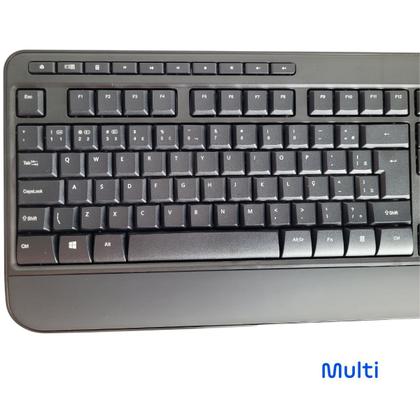 Imagem de Teclado Mouse Multimidia Sem Fio Silencioso USB Bluetooth