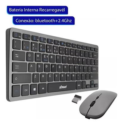 Imagem de Teclado + Mouse Recarregáveis + Suporte + Capa Tpu Compatível Com IPad 10