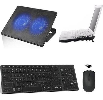 Imagem de Teclado, Mouse, Suporte Cooler Duplo Notebook Gigabyte Preto