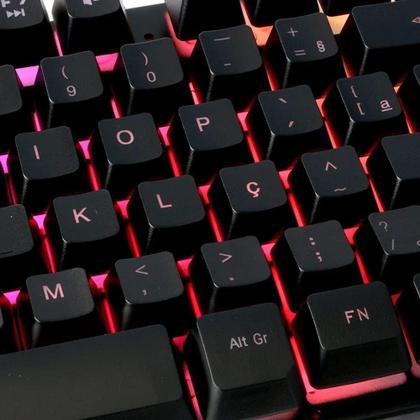 Imagem de Teclado multimidia Gamer Semi Mecanico GK-41 com iluminação RGB