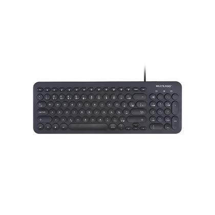 Imagem de Teclado Multimídia Teclas Redondas Preto USB Multilaser - TC234