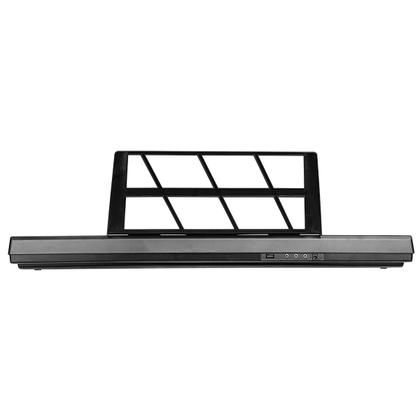 Imagem de Teclado Musical 61 Teclas Com Funções Profissionais Display Microfone Com Fio E Suporte Partitura