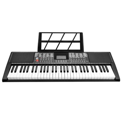 Imagem de Teclado Musical 61 Teclas Com Funções Profissionais Display MP3 USB Microfone E Suporte Partitura