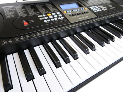 Imagem de Teclado Musical Arranjador 61 Teclas Hk2106 + Suporte Pedestal+ Fonte Bivolt + Suporte para Partitura+ Microfone