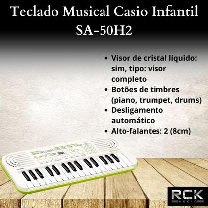 Imagem de Teclado Musical Casio Infantil SA-50H2