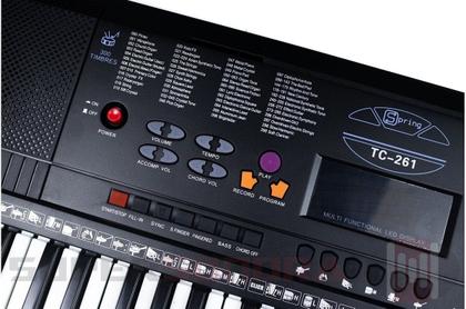 Imagem de Teclado Musical Estudante Spring TC 261 61 Teclas + Fonte + Suporte Partituras