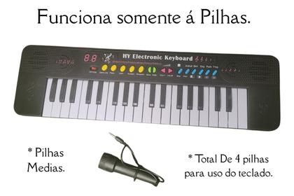 Imagem de Teclado Musical Infantil Meu Ritmo com Som e Microfone