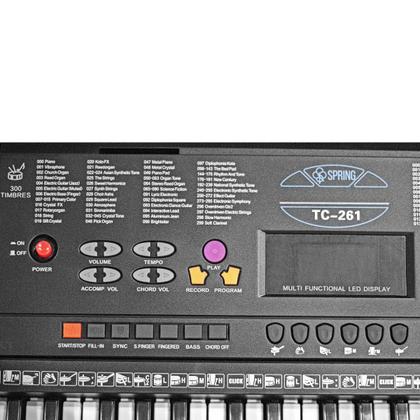 Imagem de Teclado Musical Spring TC - 261 61 Teclas - Preto