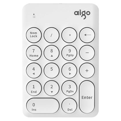Teclado Numerico Aigo N18 / Sem Fio - Branco Imagem de Teclado Numerico Aigo N18 / Sem Fio - Branco
