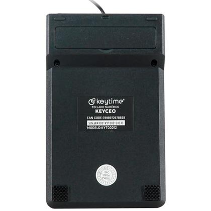 Imagem de Teclado Numerico Keytime Keyceo, USB 2.0, Membrana, Numpad, Preto - KYT00012