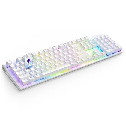 Imagem de Teclado Óptico Gamer NZXT Function 2 Full Size, RBG, USB-C, Layout US, Branco - KB-001NW-US