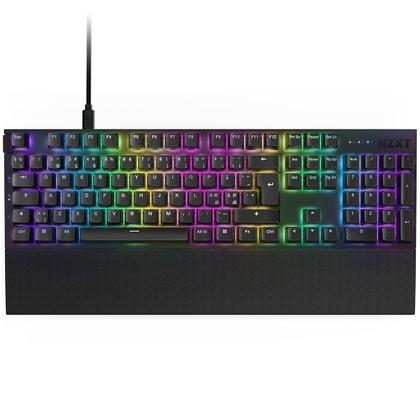 Imagem de Teclado Óptico Gamer NZXT Function 2 Full Size, RBG, USB-C, Layout US, Preto - KB-001NB-US