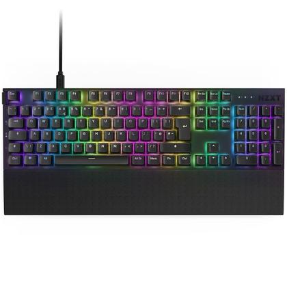Imagem de Teclado Óptico Gamer NZXT Function 2 Full Size, RBG, USB-C, Layout US, Preto - KB-001NB-US