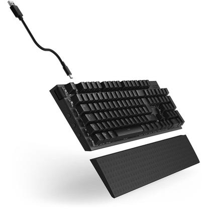 Imagem de Teclado Óptico Gamer NZXT Function 2 Full Size, RBG, USB-C, Layout US, Preto - KB-001NB-US