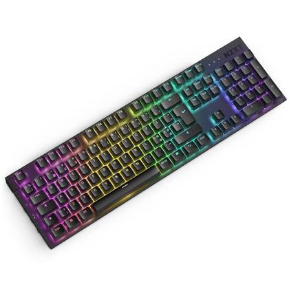 Imagem de Teclado Óptico Gamer NZXT Function 2 Full Size, RBG, USB-C, Layout US, Preto - KB-001NB-US