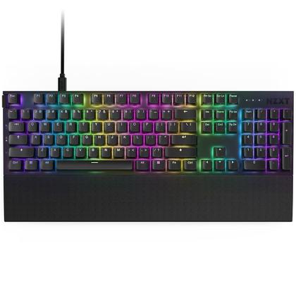 Imagem de Teclado Óptico Gamer NZXT Function 2 Full Size, RBG, USB-C, Layout US, Preto - KB-001NB-US