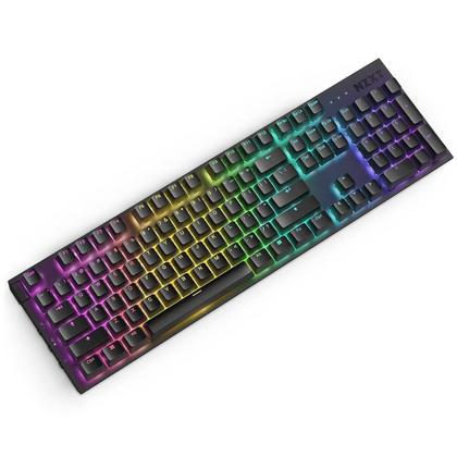 Imagem de Teclado Óptico Gamer NZXT Function 2 Full Size, RBG, USB-C, Layout US, Preto - KB-001NB-US