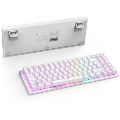 Imagem de Teclado Óptico Gamer NZXT Function 2 MiniTKL, RGB, USB-C, Layout US, Branco - KB-002NW-US