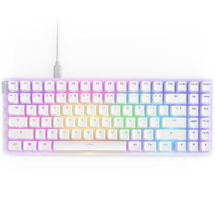 Imagem de Teclado Óptico Gamer NZXT Function 2 MiniTKL, RGB, USB-C, Layout US, Branco - KB-002NW-US