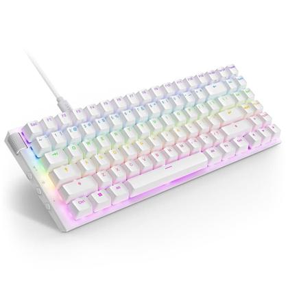 Imagem de Teclado Óptico Gamer NZXT Function 2 MiniTKL, RGB, USB-C, Layout US, Branco - KB-002NW-US