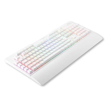 Imagem de Teclado Óptico Gamer Redragon Brahma Pro RGB Switch Azul USB Branco - K586W