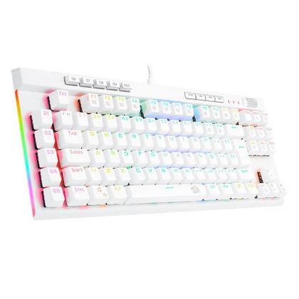 Imagem de Teclado Óptico Gamer Redragon Magic-Wand PRO RGB Switch Azul, ABNT2, Branco
