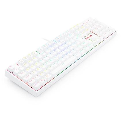 Imagem de Teclado Óptico Gamer Redragon Surara Pro RGB, Switch Vermelho, ABNT2, Keycaps ABS Doubleshot, Branco - K582W-RGB-PRO (PT-RED)
