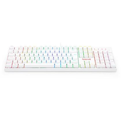 Imagem de Teclado Óptico Gamer Redragon Surara Pro RGB, Switch Vermelho, ABNT2, Keycaps ABS Doubleshot, Branco