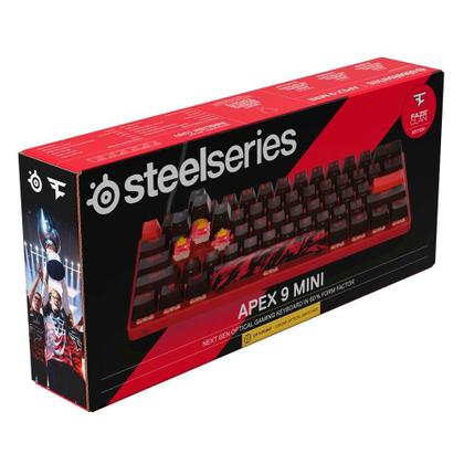 Imagem de Teclado Óptico Gamer Steelseries Apex 9 Mini Edição Faze Clan, RGB, Switch OptiPoint, Preto - 64853
