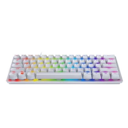 Imagem de Teclado Óptico Mecânico Gamer Razer Huntsman Mini, Chroma, Razer Switch Red, USB Tipo-C, US, Mercurio Branco - RZ03-03390400-R3M1