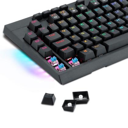 Imagem de Teclado Óptico-Mecânico Gamer Redragon BroadSword Pro RGB, Switch Redragon Blue, ABNT2 - K588 RGB