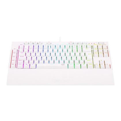 Imagem de Teclado Óptico Mecânico Redragon Broadsword Pro, RGB, Switch Red, ABNT2, Branco - K588W-RGB-PRO (PT-RED)