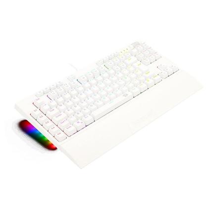 Imagem de Teclado Óptico Mecânico Redragon Broadsword Pro, RGB, Switch Red, ABNT2, Branco - K588W-RGB-PRO (PT-RED)