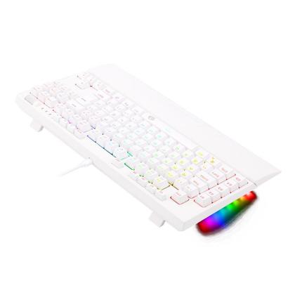 Imagem de Teclado Óptico Mecânico Redragon Broadsword Pro, RGB, Switch Vermelho, ABNT2, Branco