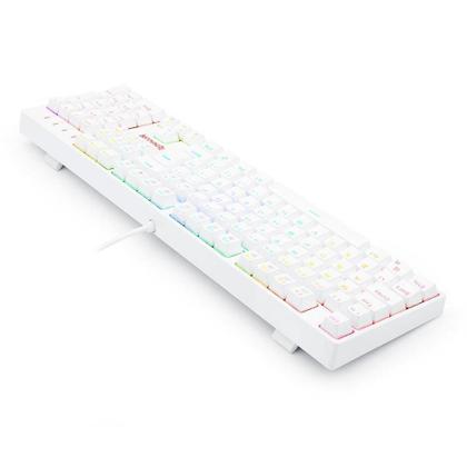 Imagem de Teclado Óptico Redragon Surara Pro RGB Branco Switch Azul USB 2.0 - K582RGB-PRO