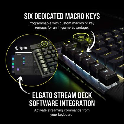 Imagem de Teclado para jogos Corsair K100 RGB Ótico-Mecânico OPX