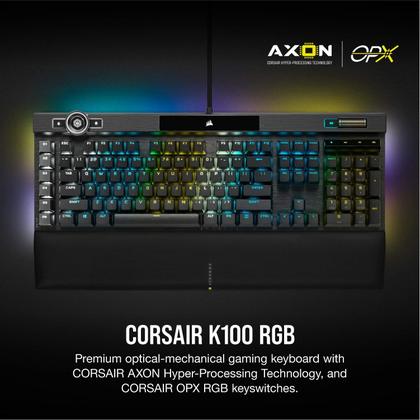 Imagem de Teclado para jogos Corsair K100 RGB Ótico-Mecânico OPX